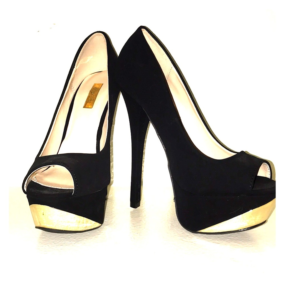 Black 6 inch heels